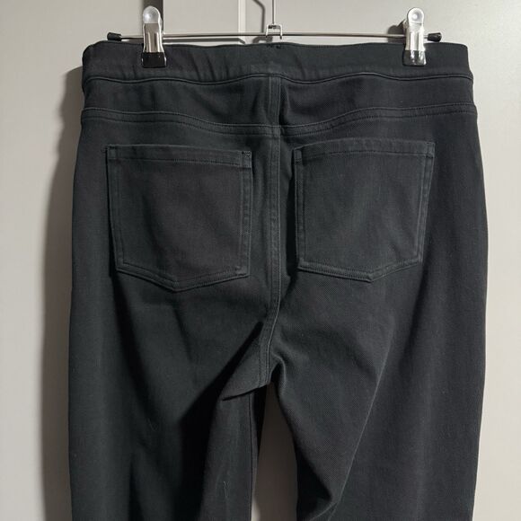 Spanx Women Skinny Leg Elastic Waist Denim Jegging Black Large Waist 31" Stretch - Picture 7 of 11